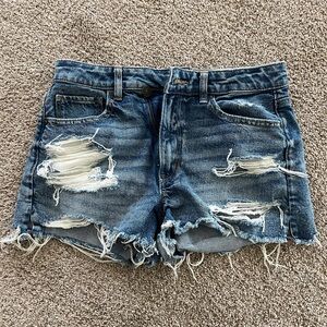 American Eagle Outfitters Ripped Blue Jean Shorts